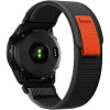 Tech-Protect Nylon Λουράκι - Garmin Fenix 5/6/6 Pro/7/8/E (47mm) - Black / Orange (9319456606751)