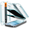 Spigen Privacy Tempered Glass GLAS.tR EZ Fit - Αντιχαρακτικό Γυαλί Προστασίας Απορρήτου Οθόνης Apple iPhone 16 / 15 - 2 Τεμάχια (AGL06905)