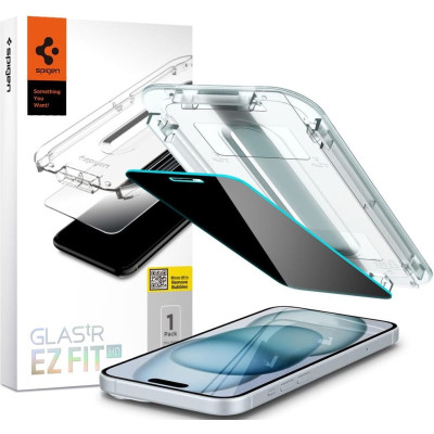 Spigen Tempered Glass GLAS.tR EZ Fit HD Privacy - Αντιχαρακτικό Γυαλί Προστασίας Απορρήτου Οθόνης - Apple iPhone 16 / 15 (AGL07121)