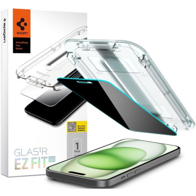 Spigen Tempered Glass GLAS.tR EZ Fit HD Privacy - Αντιχαρακτικό Γυαλί Προστασίας Απορρήτου Οθόνης - Apple iPhone 16 Plus / 15 Plus (AGL07119)