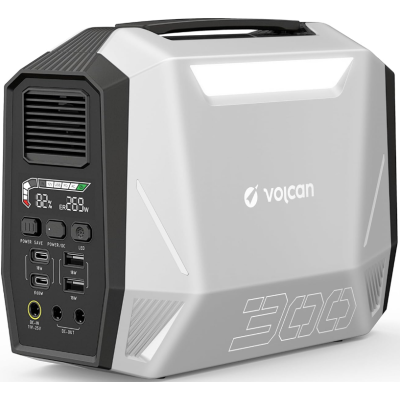 Volcan Energon E300 Portable Power Station - Ηλεκτρική Γεννήτρια με Οθόνη LCD / Φορητός Σταθμός Φόρτισης / Ενέργειας με 1 x AC / 2 x USB-A / 2 x DC / 2 x Type-C - 299Wh - 300W (6976185800008)