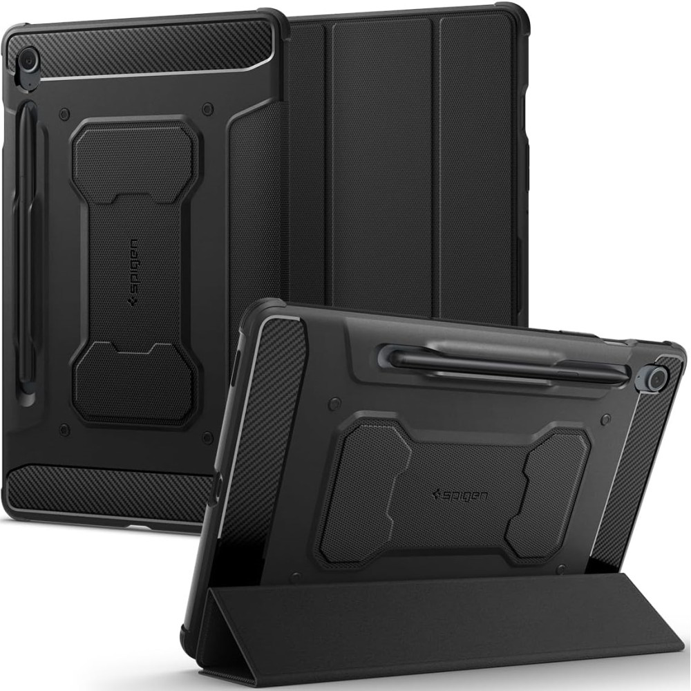 Spigen Rugged Armor Pro - Θήκη Samsung Galaxy Tab S10 Lite 10.9" / S10 FE 10.9" / S9 FE 10.9" / S9 11" με Υποδοχή για Γραφίδα - Black (ACS06857)