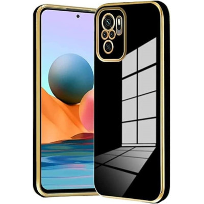 Bodycell Gold Plated - Θήκη Σιλικόνης Xiaomi Redmi Note 10 / Note 10S - Black (5206015071607)