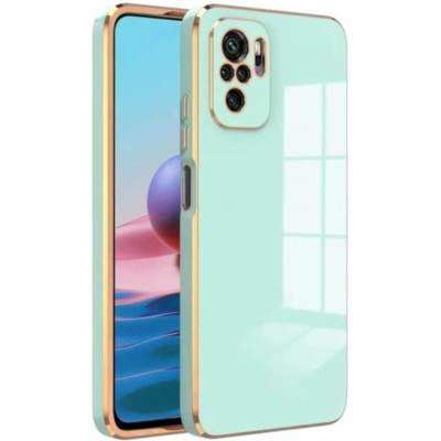 Bodycell Gold Plated - Θήκη Σιλικόνης Xiaomi Redmi Note 10 / Note 10S - Mint Green (5206015071614)