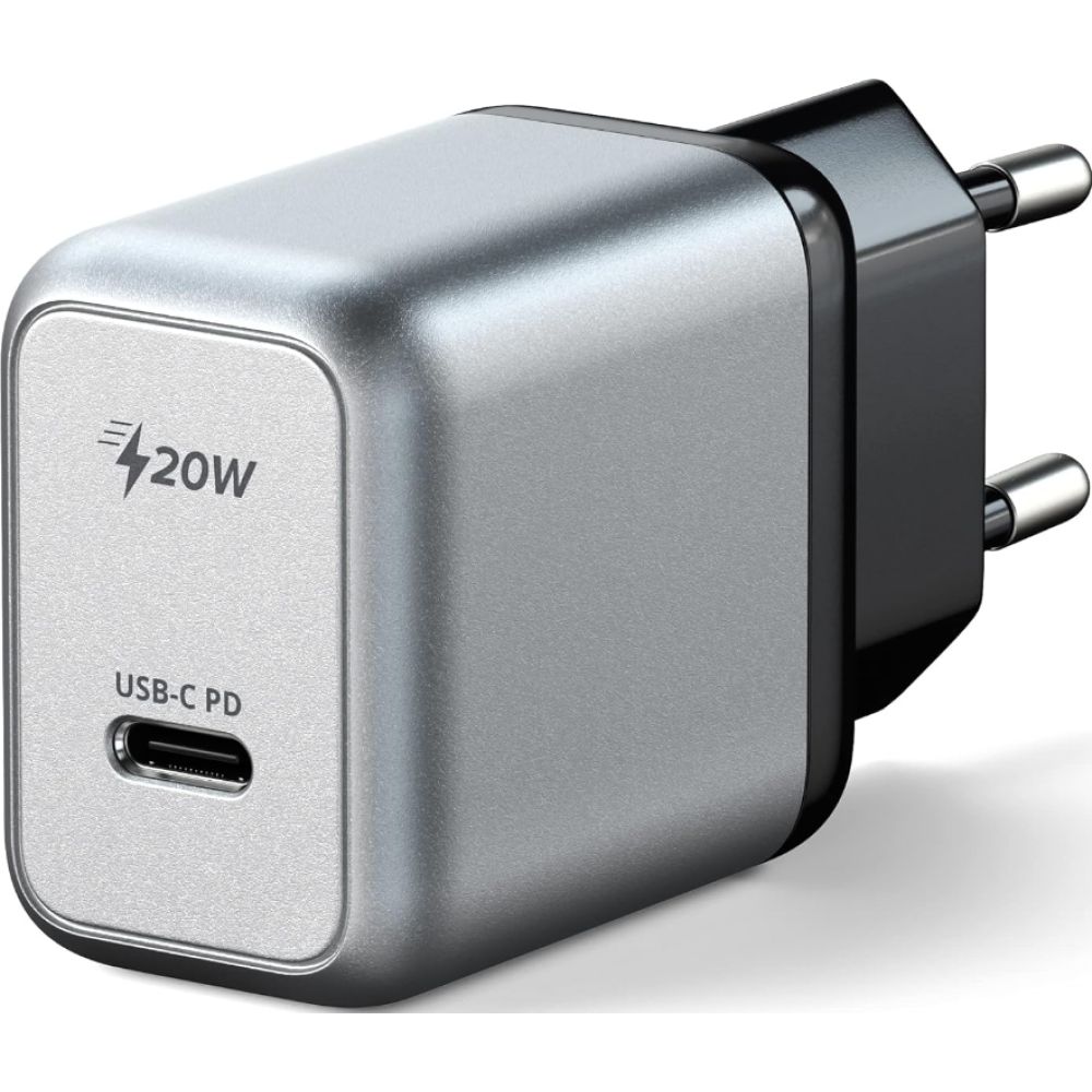 Satechi 20W USB-C PD Wall Charger - Φορτιστής Τοίχου / Αντάπτορας με 1 x Type-C - 20W - Grey (ST-UC20WCM-EU)