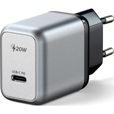 Satechi 20W USB-C PD Wall Charger - Φορτιστής Τοίχου / Αντάπτορας με 1 x Type-C - 20W - Grey (ST-UC20WCM-EU)