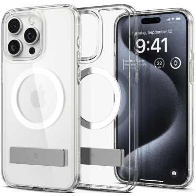 Spigen Ultra Hybrid S MagFit - Διάφανη Θήκη MagSafe - Apple iPhone 15 Pro - Crystal Clear (ACS06722)