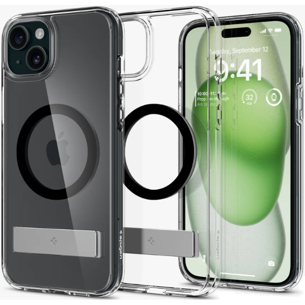 Spigen Ultra Hybrid S MagFit - Διάφανη Θήκη MagSafe - Apple iPhone 15 - Black (ACS06808)