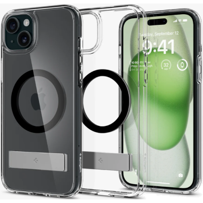 Spigen Ultra Hybrid S MagFit - Διάφανη Θήκη MagSafe - Apple iPhone 15 - Black (ACS06808)