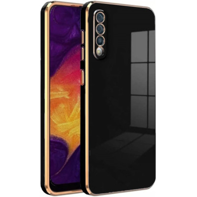 Bodycell Gold Plated - Θήκη Σιλικόνης Samsung Galaxy A70 - Black (5206015071362)