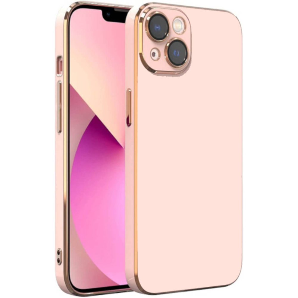 Bodycell Gold Plated - Θήκη Σιλικόνης Apple iPhone 13 - Pink (5206015070631)