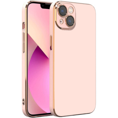 Bodycell Gold Plated - Θήκη Σιλικόνης Apple iPhone 13 - Pink (5206015070631)