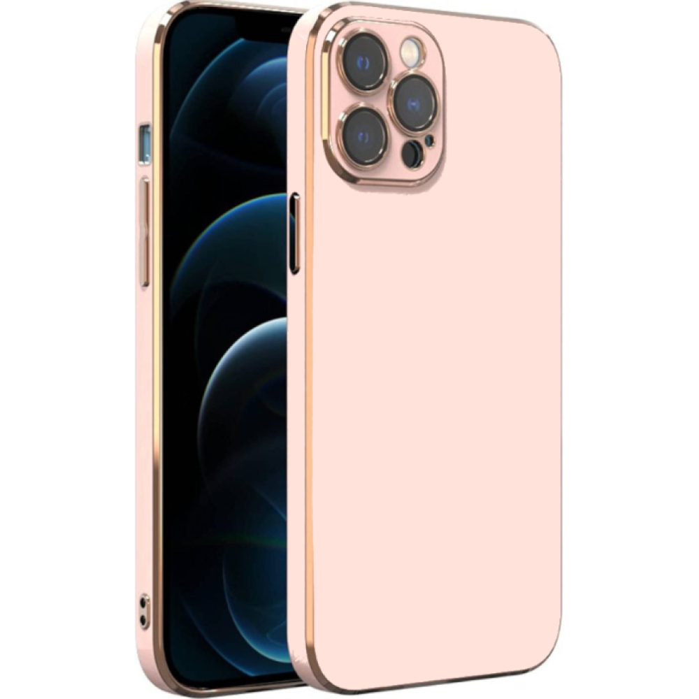 Bodycell Gold Plated - Θήκη Σιλικόνης Apple iPhone 12 Pro Max - Pink (5206015070624)