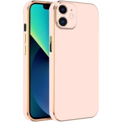 Bodycell Gold Plated - Θήκη Σιλικόνης Apple iPhone 12 - Pink (5206015070600)