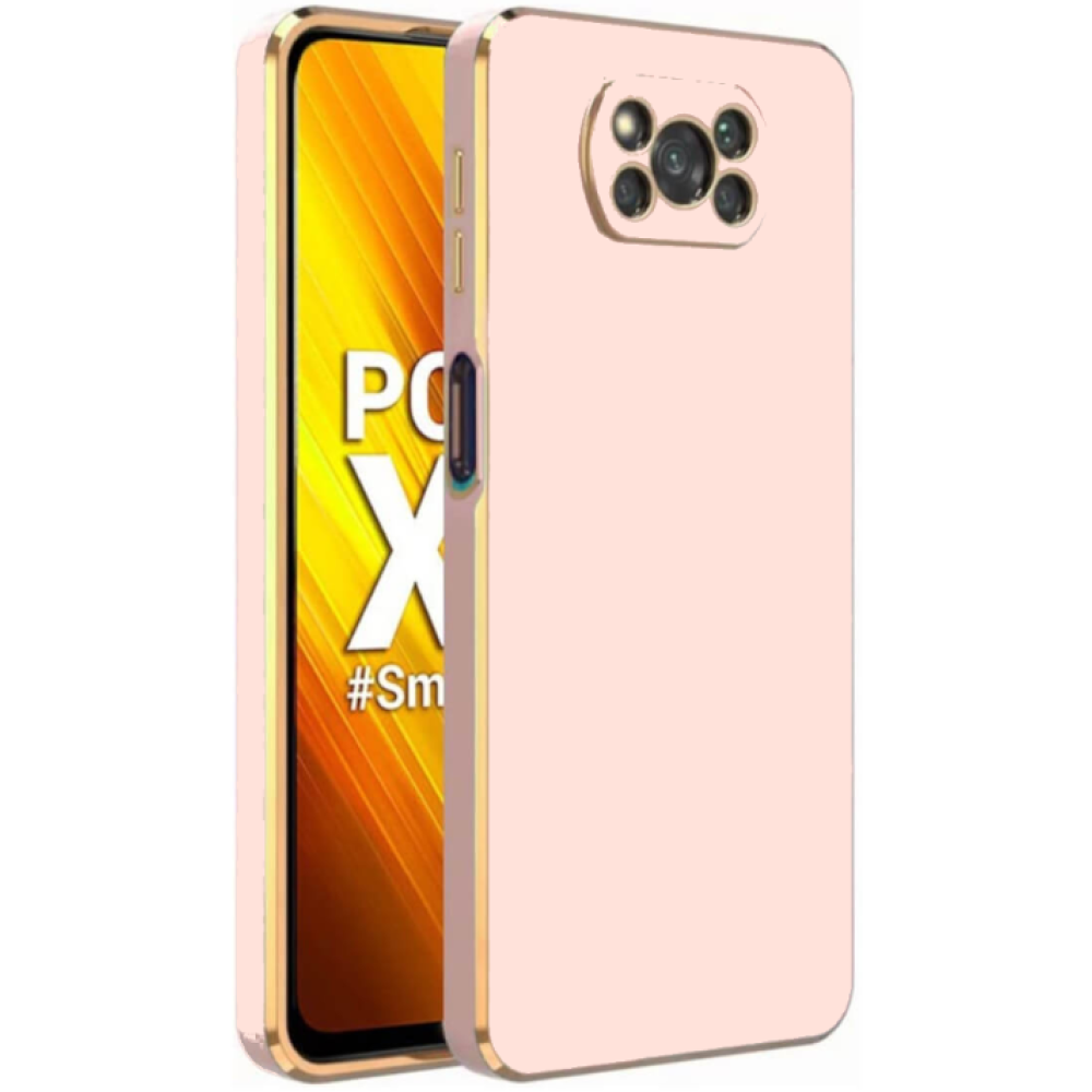 Bodycell Gold Plated - Θήκη Σιλικόνης Xiaomi Poco X3 / X3 Pro / X3 NFC - Pink (5206015071942)