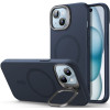 ESR Cloud Soft with Stash Stand - Ανθεκτική MagSafe Θήκη Σιλικόνης Apple iPhone 15 Plus με Kickstand - Dark Blue (4894240176221)
