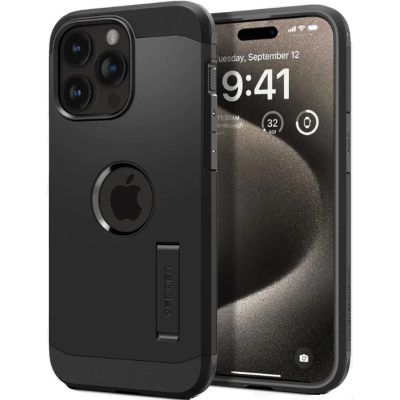 Θήκη iPhone 15 Pro Max Spigen Tough Armor MagFit Ανθεκτική με MagSafe - Black (ACS06594)