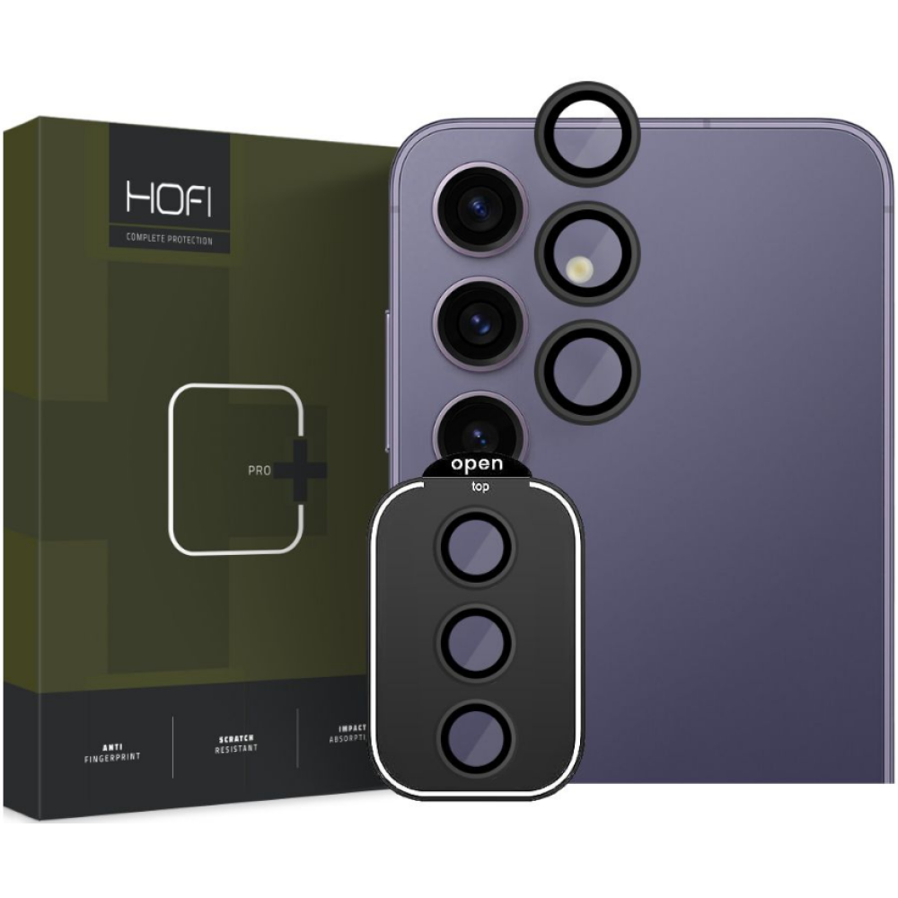 Αντιχαρακτικό Γυαλί Προστασίας για Φακό Κάμερας - Samsung Galaxy S24 - Hofi Camring Pro+ - Black (9319456608250)