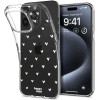 HappyCase Διάφανη Θήκη Σιλικόνης Apple iPhone 15 Pro - Hearts Print (8719246420399)