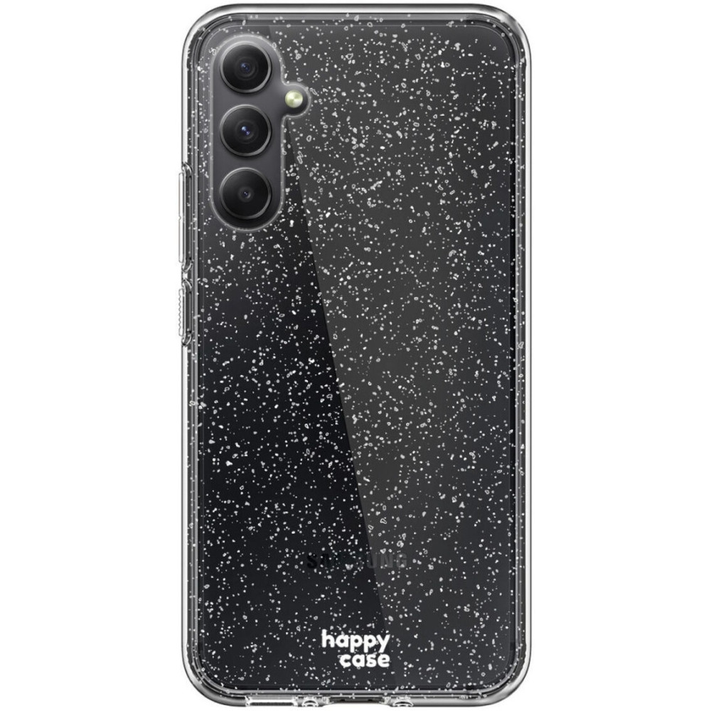 HappyCase Διάφανη Θήκη Σιλικόνης Samsung Galaxy A14 - Glitter Print (8719246382543)