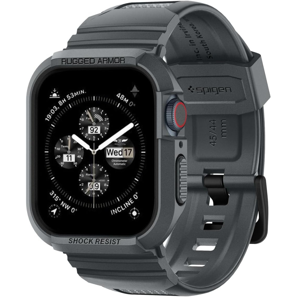 Spigen Rugged Armor Pro - Θήκη Apple Watch Series SE/9/8/7/6/5/4 (45/44mm) - Dark Gray (ACS07387)