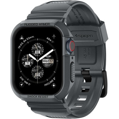 Spigen Rugged Armor Pro - Θήκη Apple Watch Series SE/9/8/7/6/5/4 (45/44mm) - Dark Gray (ACS07387)