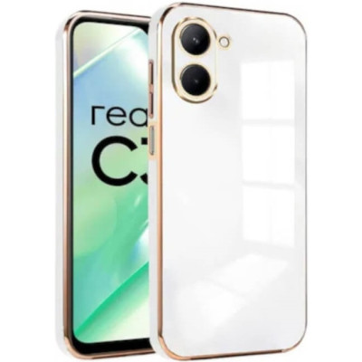 Bodycell Gold Plated - Θήκη Σιλικόνης Realme C33 - White (5206015070778)