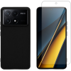 Σετ Θήκη Σιλικόνης & Tempered Glass - Xiaomi Poco X6 Pro - Vivid Set - Transparent / Black (VIMAT358BKGLASSTN)
