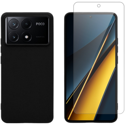 Σετ Θήκη Σιλικόνης & Tempered Glass - Xiaomi Poco X6 Pro - Vivid Set - Transparent / Black (VIMAT358BKGLASSTN)