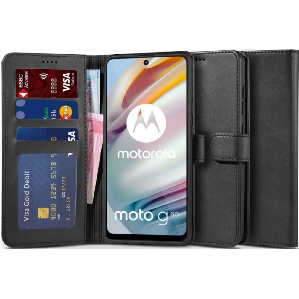 Tech-Protect AirWallet - Θήκη Πορτοφόλι Motorola Moto G60 - Black (9589046921728)