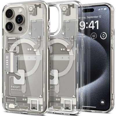 Spigen Ultra Hybrid MagFit - Θήκη MagSafe Apple iPhone 15 Pro - Zero One Natural Titanium (ACS07216)