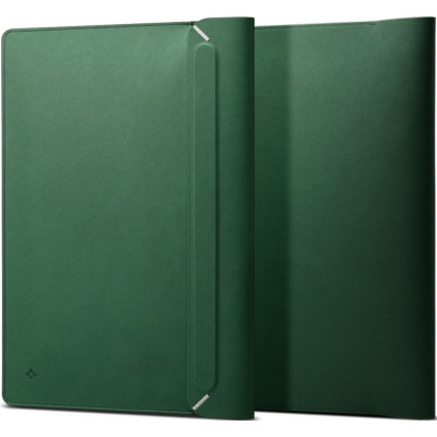 Spigen Laptop Pouch Valentinus 14 - Eco-Leather Θήκη για Laptop έως 13-14" - JeJu Green (AFA06417)