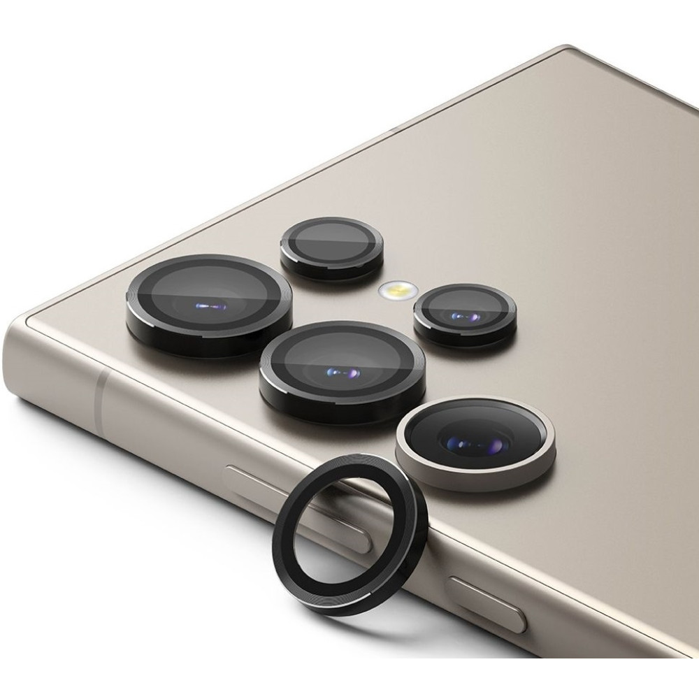 Αντιχαρακτικό Γυαλί Προστασίας για Φακό Κάμερας - Samsung Galaxy S24 Ultra - Ringke Camera Lens Frame Glass - Black (8809961784156)