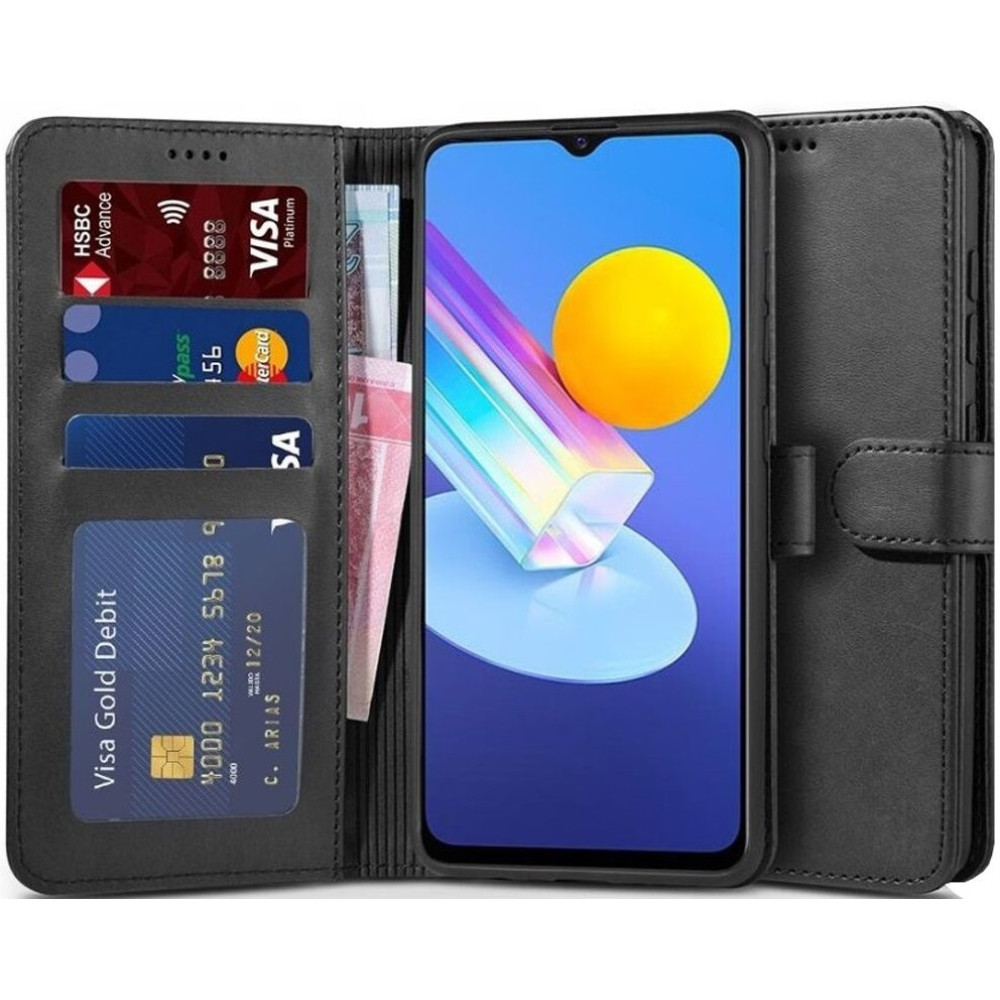 Tech-Protect AirWallet - Θήκη Πορτοφόλι Vivo Y72 5G - Black (9589046921766)