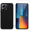 Σετ Θήκη Σιλικόνης & Tempered Glass - Xiaomi Redmi Note 13 Pro 4G / Poco M6 Pro 4G - Vivid Set - Transparent / Black (VIMAT359BKGLASSTN)