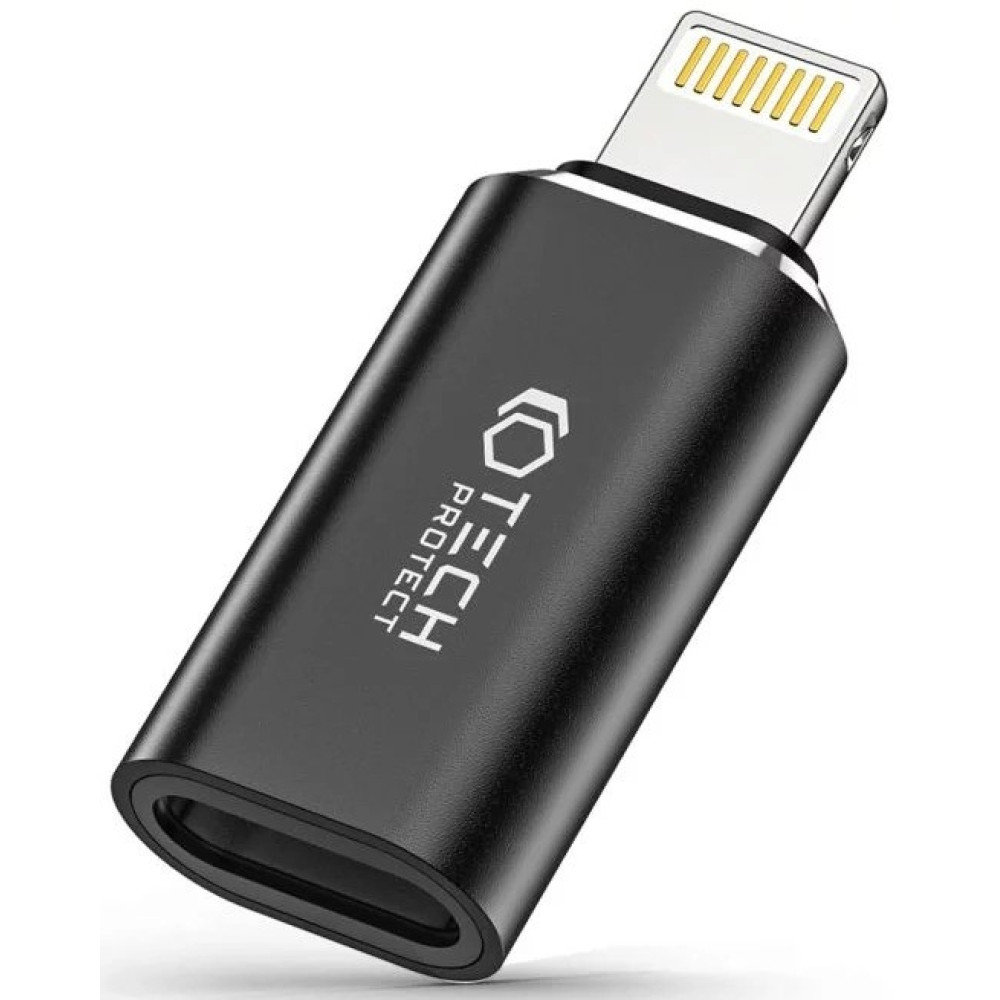 Tech-Protect Ultraboost Adapter - Αντάπτορας Lightning (male) σε Type-C (female) - Black (9490713933800)