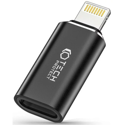 Tech-Protect Ultraboost Adapter - Αντάπτορας Lightning (male) σε Type-C (female) - Black (9490713933800)