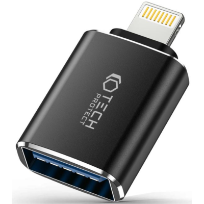 Tech-Protect Ultraboost Adapter - Αντάπτορας Lightning (male) σε USB-A (female) - Black (9490713932919)