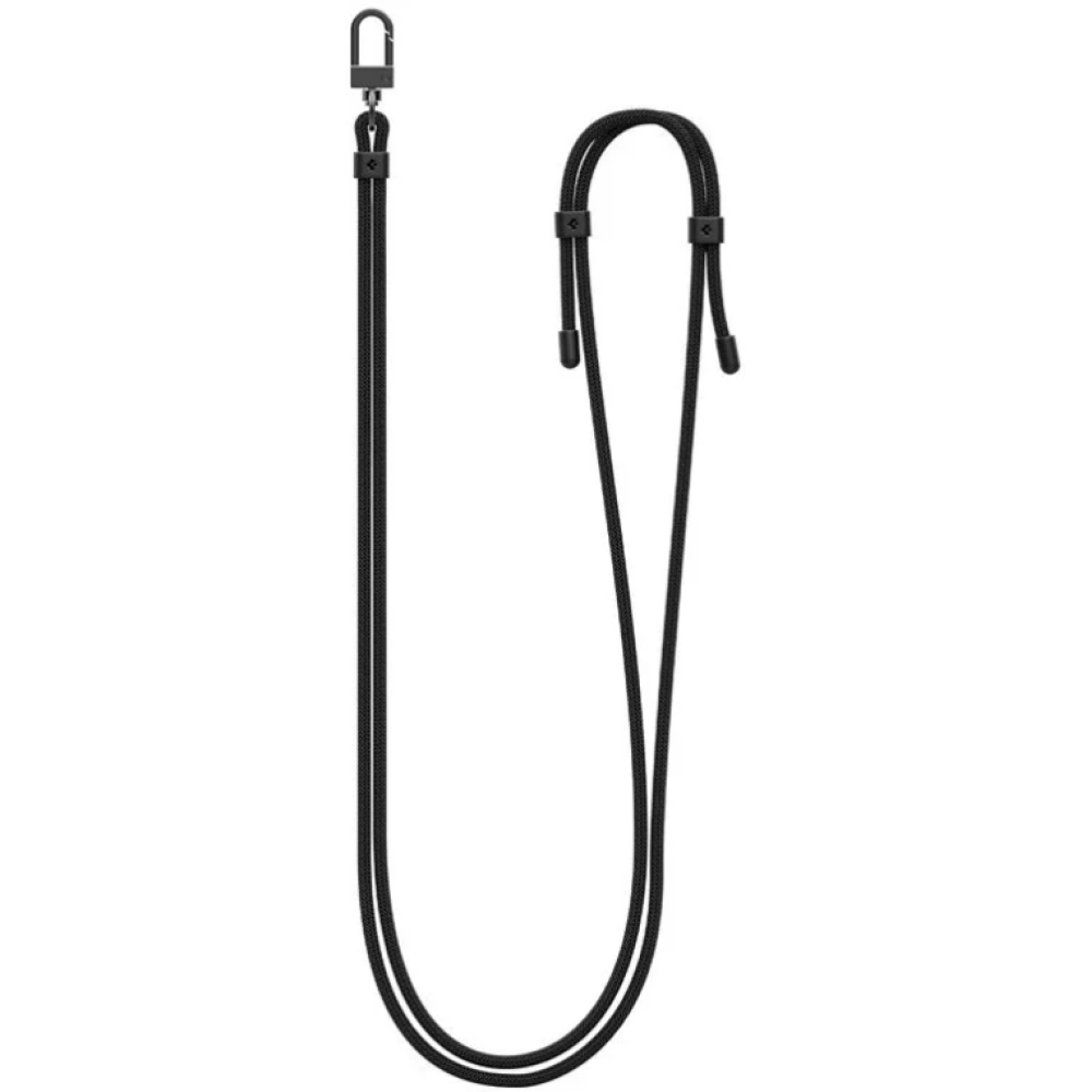 Spigen Universal Crossbody Strap - Ρυθμιζόμενο Λουράκι Λαιμού για Μεταφορά Αξεσουάρ / Θήκες Smartphone / AirPods / AirTag / Κλειδιά από Ύφασμα Dacron - Black (AFA06263)