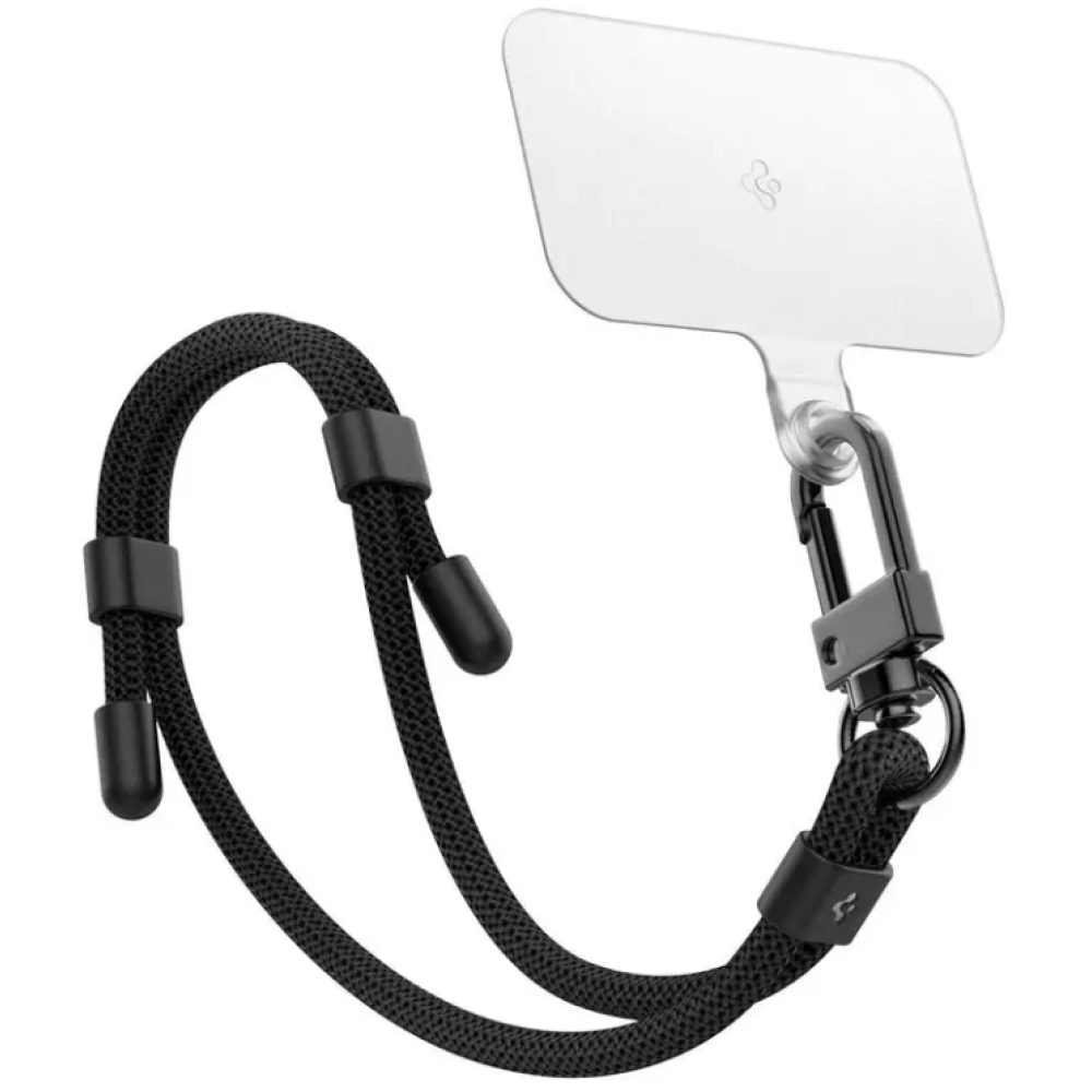 Spigen Universal Wrist Strap Set with ConTag - Ρυθμιζόμενο Λουράκι Χειρός για Θήκες Smartphone από Ύφασμα Dacron - Black (AFA06261)