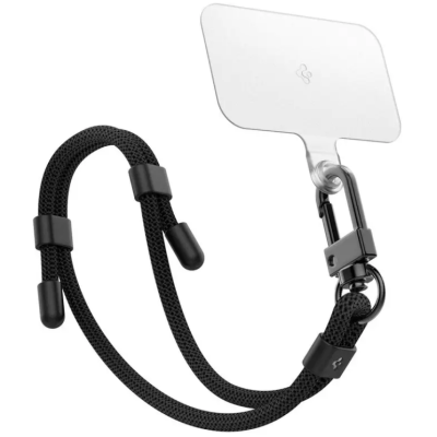 Spigen Universal Wrist Strap Set with ConTag - Ρυθμιζόμενο Λουράκι Χειρός για Θήκες Smartphone από Ύφασμα Dacron - Black (AFA06261)