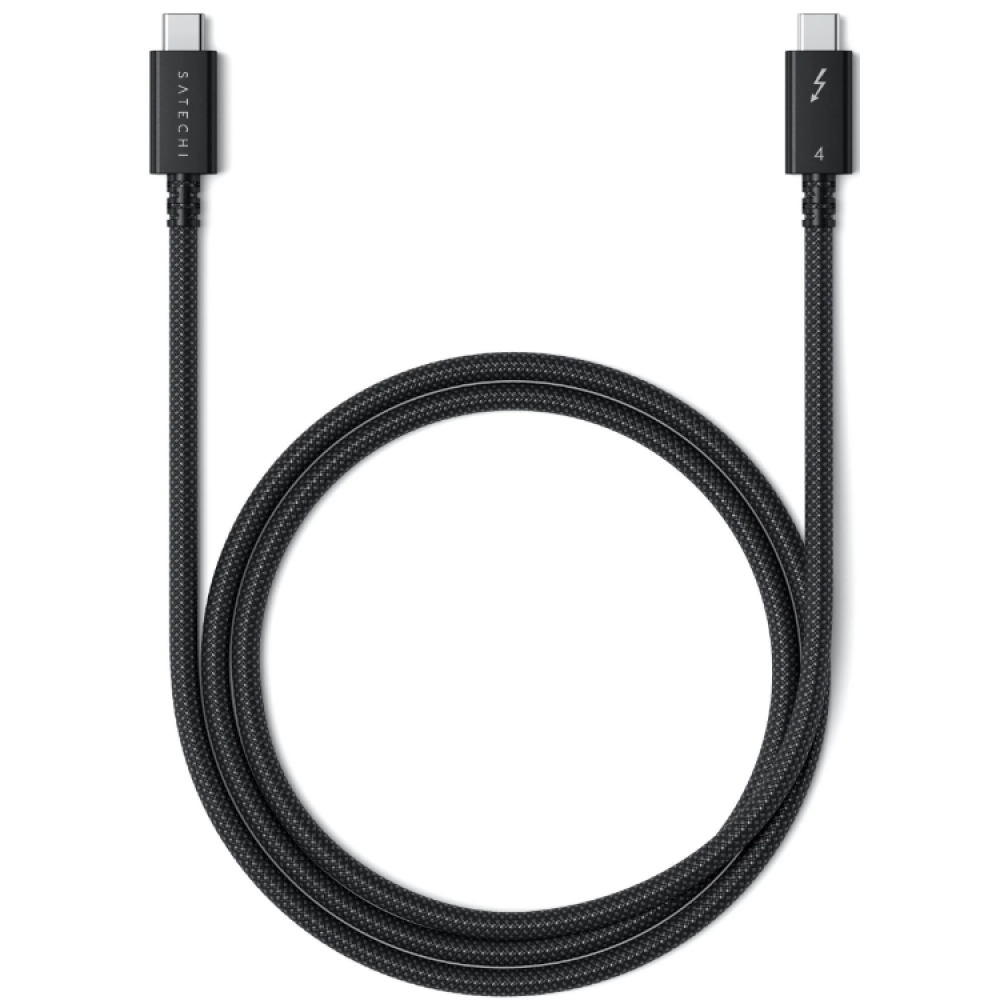 Satechi Thunderbolt 4 Pro Cable - Καλώδιο Φόρτισης / Μεταφοράς Δεδομένων με 8K Ανάλυση Βίντεο - Thunderbolt 4 Type-C σε Thunderbolt 4 Type-C - 240W - 100cm - Black (ST-YTB100K)
