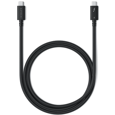 Satechi Thunderbolt 4 Pro Cable - Καλώδιο Φόρτισης / Μεταφοράς Δεδομένων με 8K Ανάλυση Βίντεο - Thunderbolt 4 Type-C σε Thunderbolt 4 Type-C - 240W - 100cm - Black (ST-YTB100K)