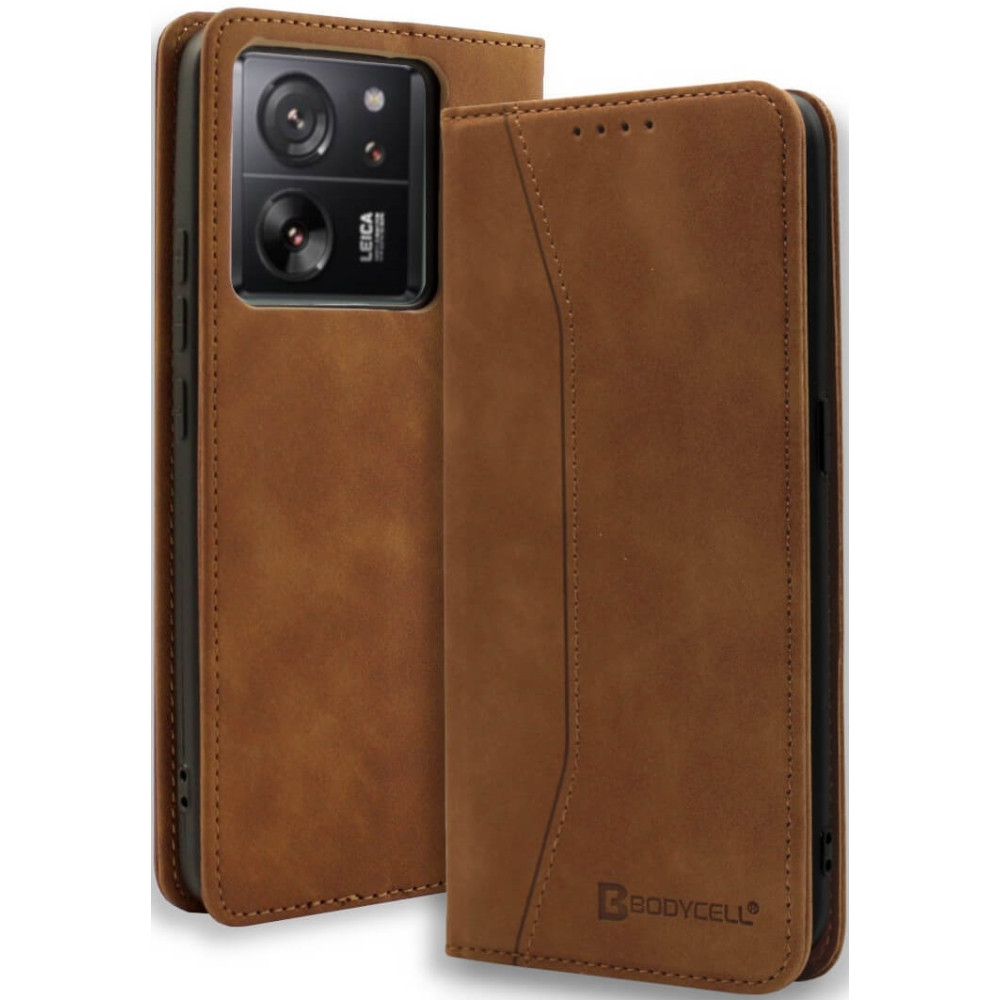 Bodycell Θήκη - Πορτοφόλι Xiaomi 13T / 13T Pro - Brown (5206015072109)