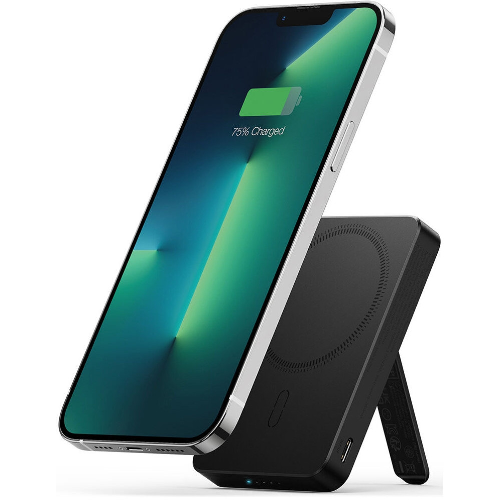 ESR HaloLock Kickstand Wireless PowerBank με 1 x Type-C - 20W - 10.000mAh / Βάση Ασύρματης Φόρτισης MagSafe 7.5W - Black (4894240132586)