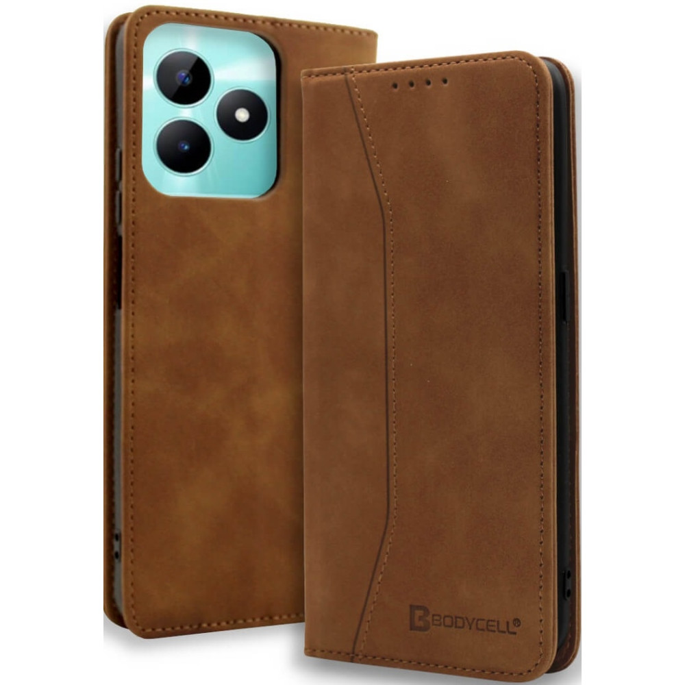 Θήκη Πορτοφόλι - Realme C51 - Bodycell Book Case - Brown (5206015072017)