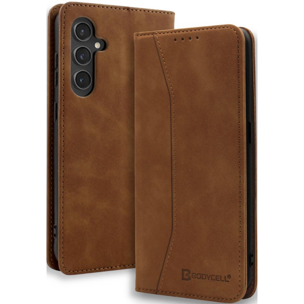Bodycell Θήκη - Πορτοφόλι Samsung Galaxy S23 FE - Brown (5206015072048)