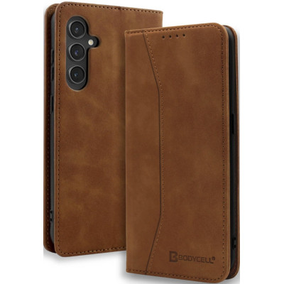 Bodycell Θήκη - Πορτοφόλι Samsung Galaxy S23 FE - Brown (5206015072048)