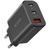 Tech-Protect C30W - Ταχυφορτιστής Ταξιδιού / Αντάπτορας με 1 x USB-A / 2 x Type-C - 30W - Black (9490713935231)