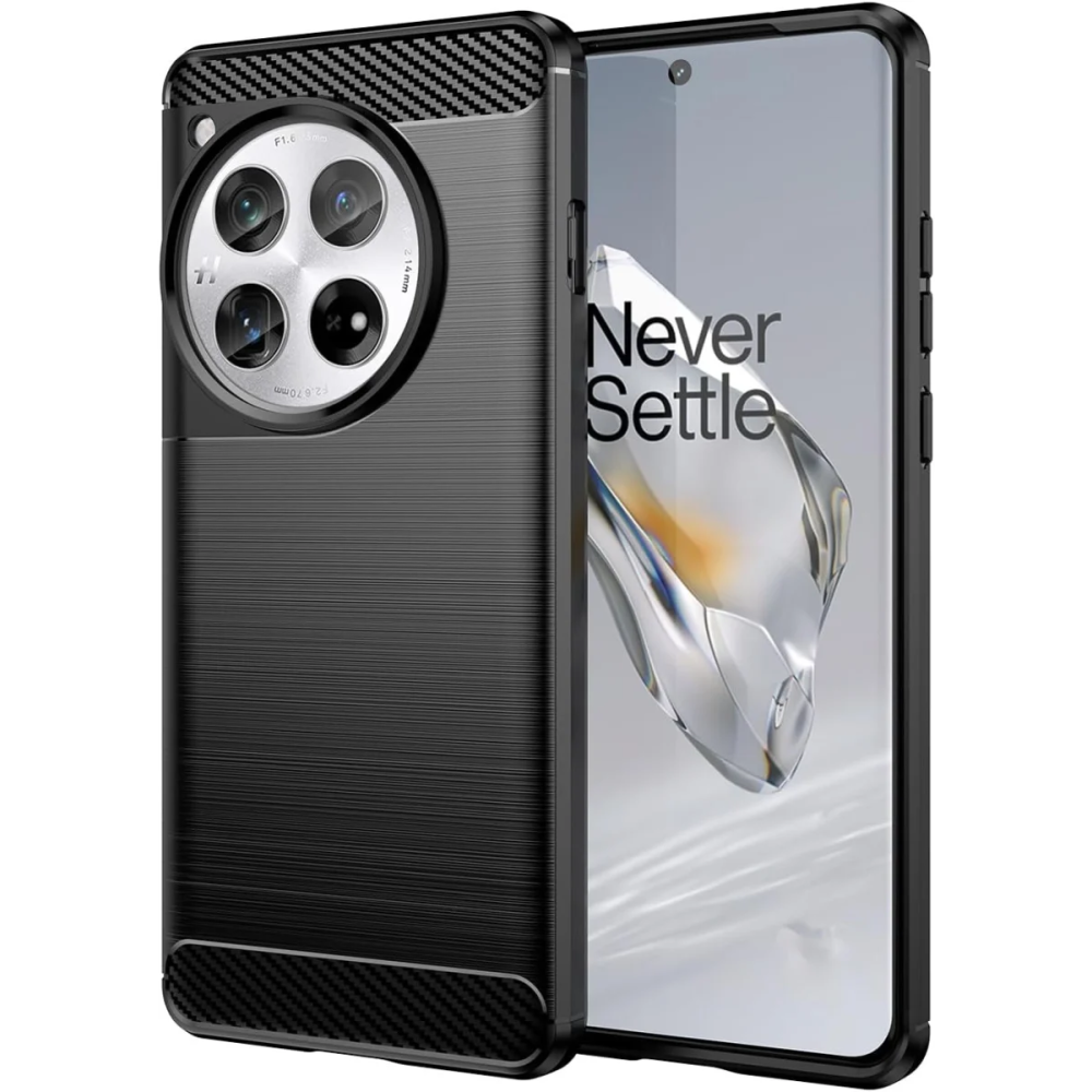 Θήκη Σιλικόνης - OnePlus 12 - HappyCase Brushed - Black (8719246441295)